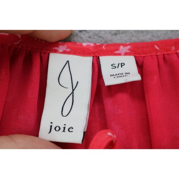 Joie Short Flutter Sleeves Semi-Sheer Top-Lined-Metallics-S/P-Fairy-Cottagecore - Picture 7 of 13